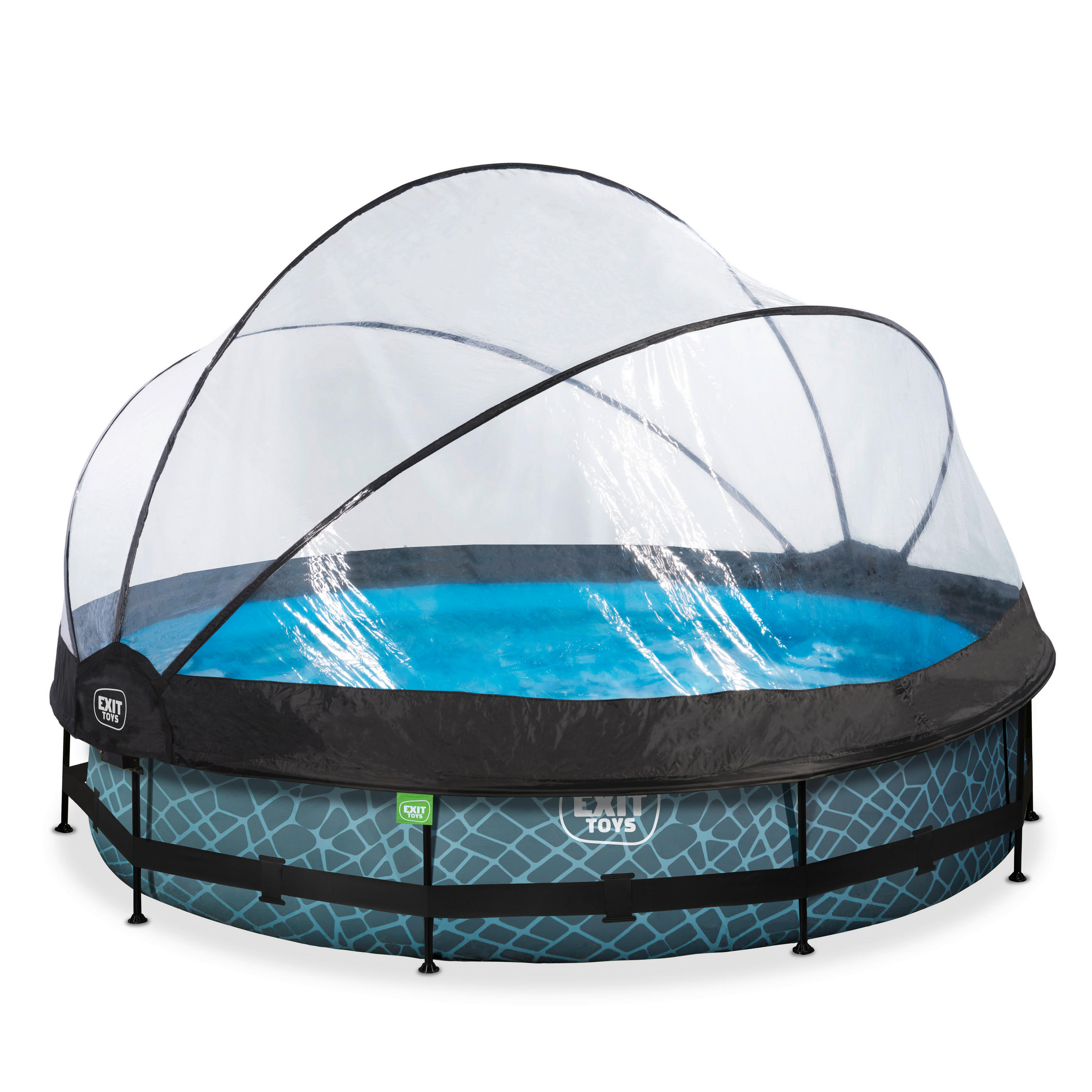 POOL-SET 360/76 cm  - Grau, KONVENTIONELL, Kunststoff (360/76cm) - EXIT Toys