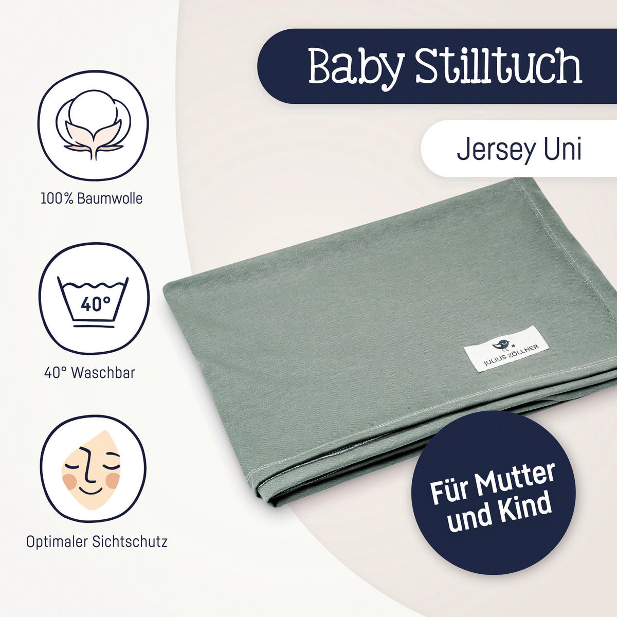 PONCHO 74/60 cm    - Olivgrün, Basics, Textil (74/60cm) - Zöllner