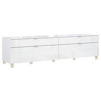 MEDIABÄNK vit  219,9/57/52,5 cm  - stålfärgad/vit, Design, metall/trämaterial (219,9/57/52,5cm) - Hom`in