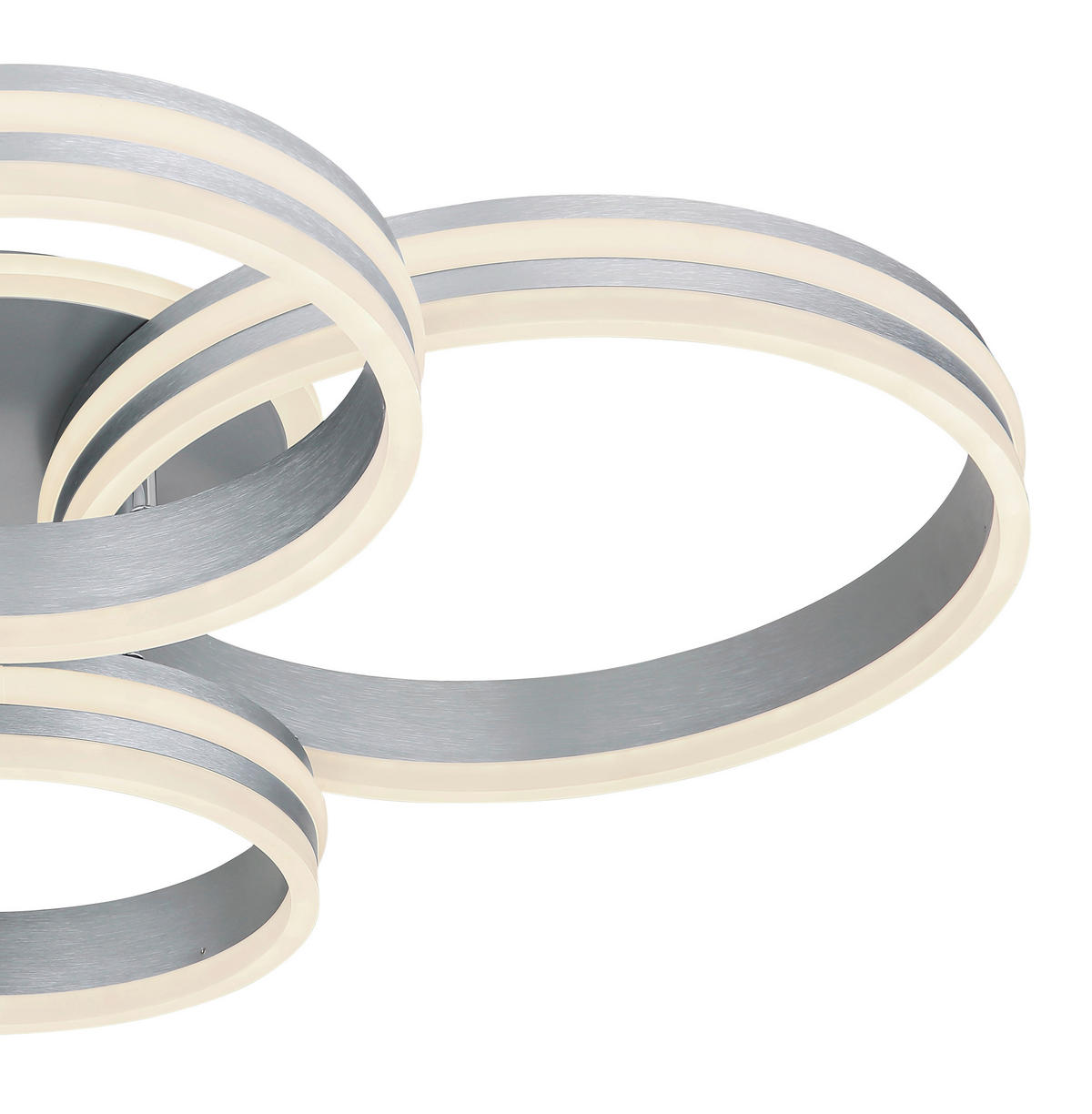 LED-DECKENLEUCHTE RUBIO 85/68/14 cm   - Opal/Grau, Design, Kunststoff/Metall (85/68/14cm)