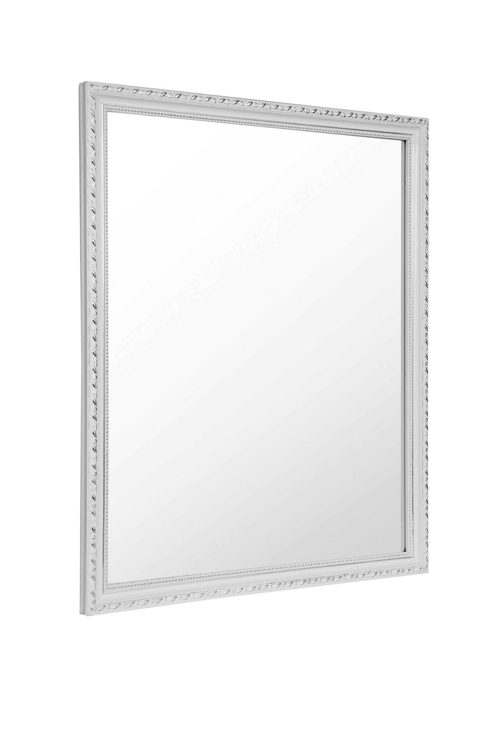 WANDSPIEGEL 45/55/2 cm in rechteckig - Weiß, LIFESTYLE, Glas/Holz (45/55/2cm) - Carryhome