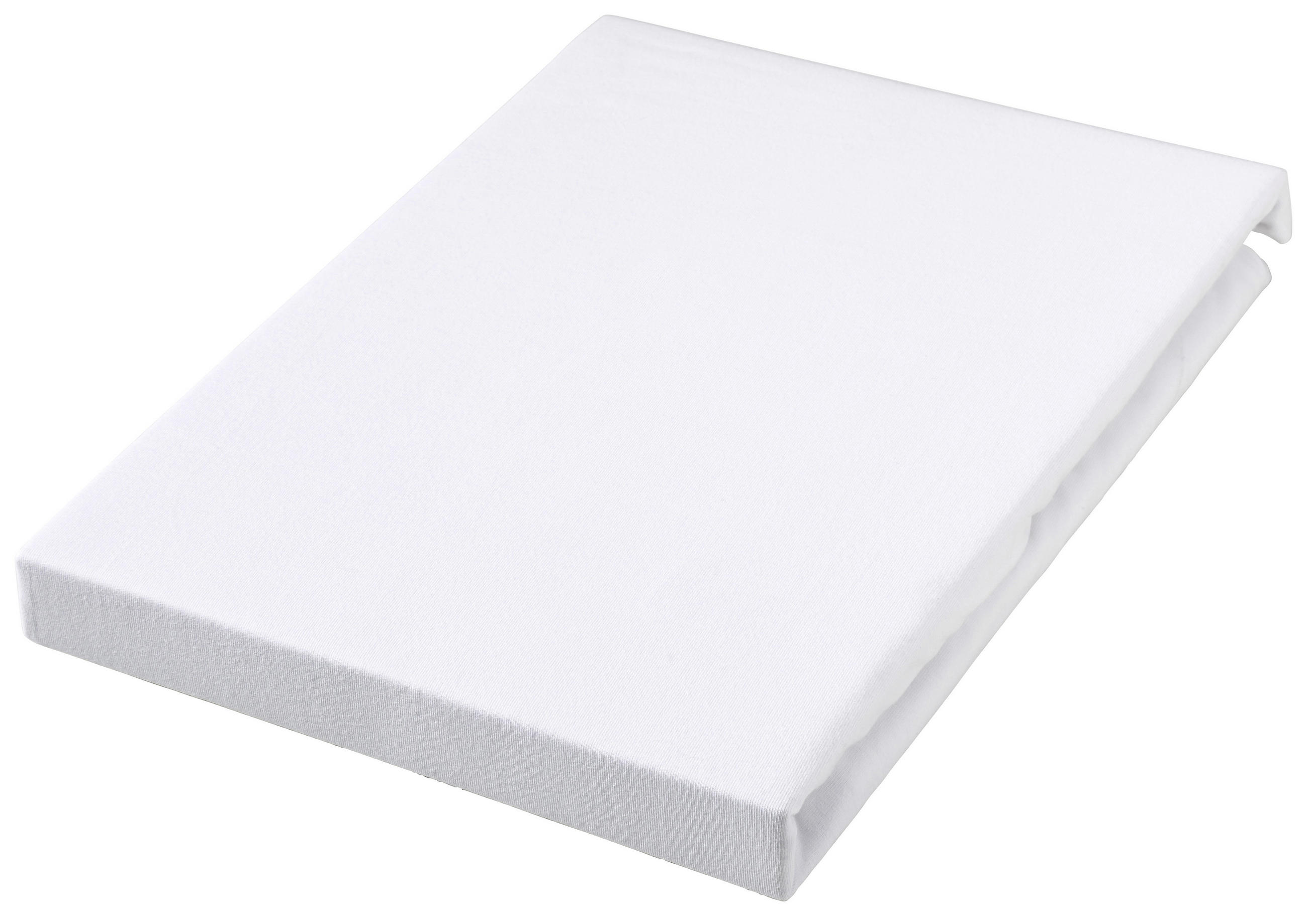 SPLIT TOPPER Jersey - Weiß, Basics, Textil (180-200/200-220cm) - Schlafgut