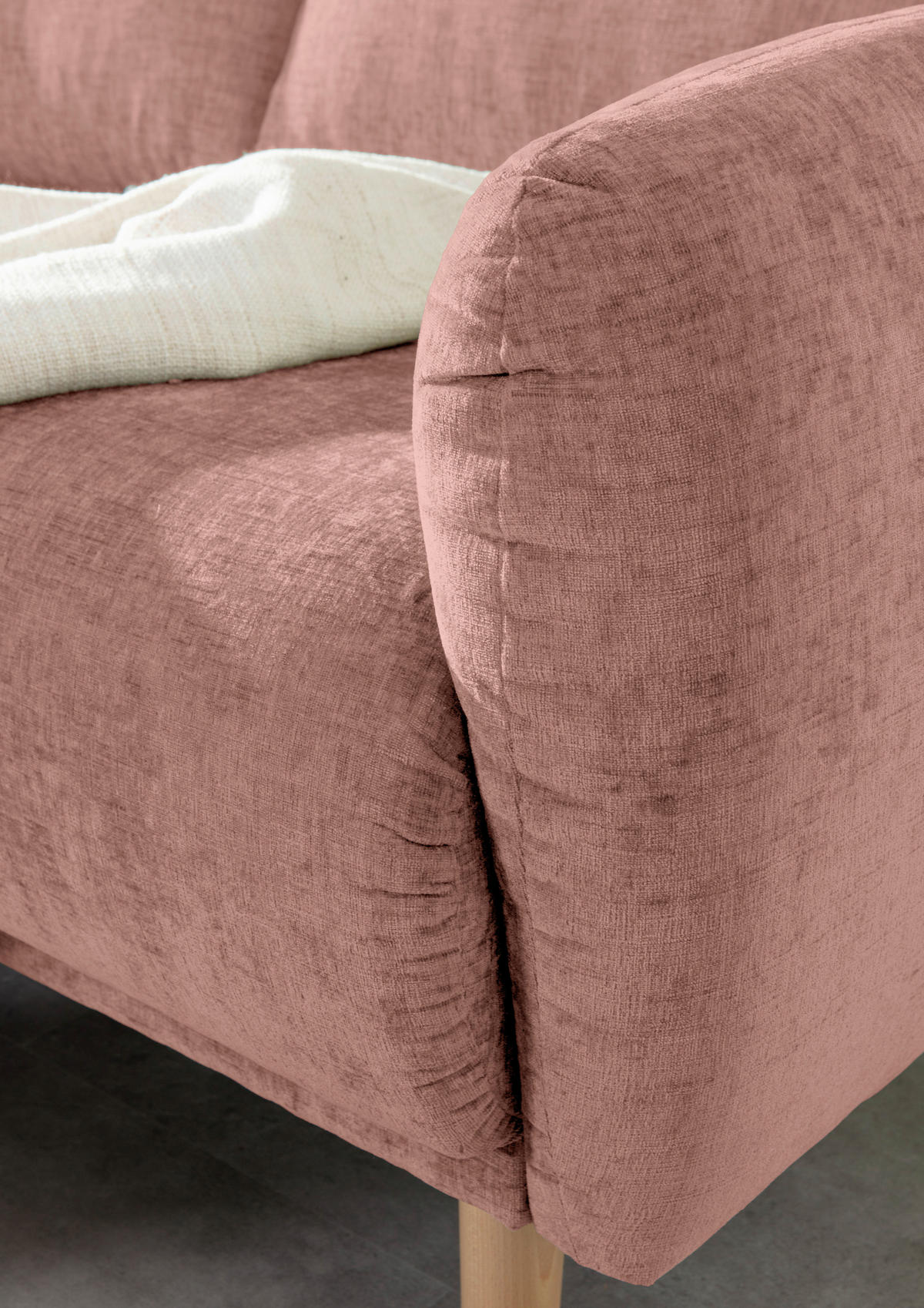 HÖRNSOFFA i flatväv gammelrosa  - bokfärgad/gammelrosa, Klassisk, trä/textil (144/230cm) - Livetastic