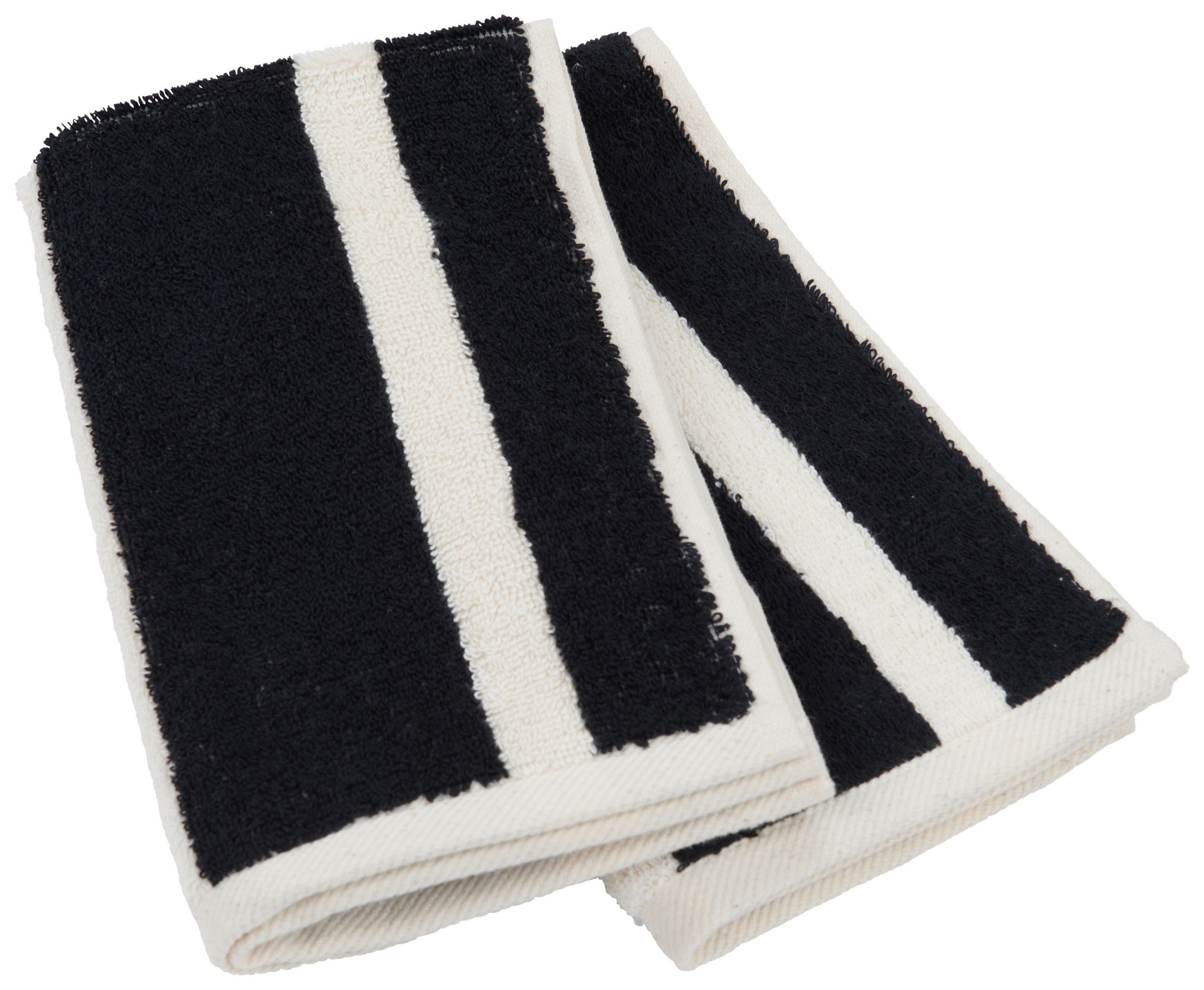 SET GÄSTHANDDUKAR svart, ecru 2 delar 30/50 cm  - svart/ecru, Klassisk, textil (30/50cm) - Dieter Knoll