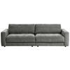 BIGSOFA in Cord Grau  - Schwarz/Grau, Modern, Textil (264/83/126cm) - Trendmanufaktur