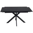 ESSTISCH Schwarz rechteckig  ausziehbar  - Schwarz, Design, Keramik/Metall (120-179/80/76cm) - Belluti
