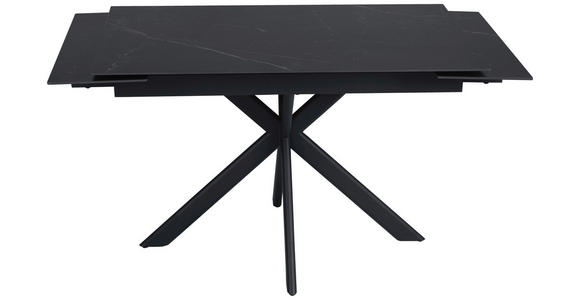 ESSTISCH Schwarz rechteckig  ausziehbar  - Schwarz, Design, Keramik/Metall (120-179/80/76cm) - Belluti