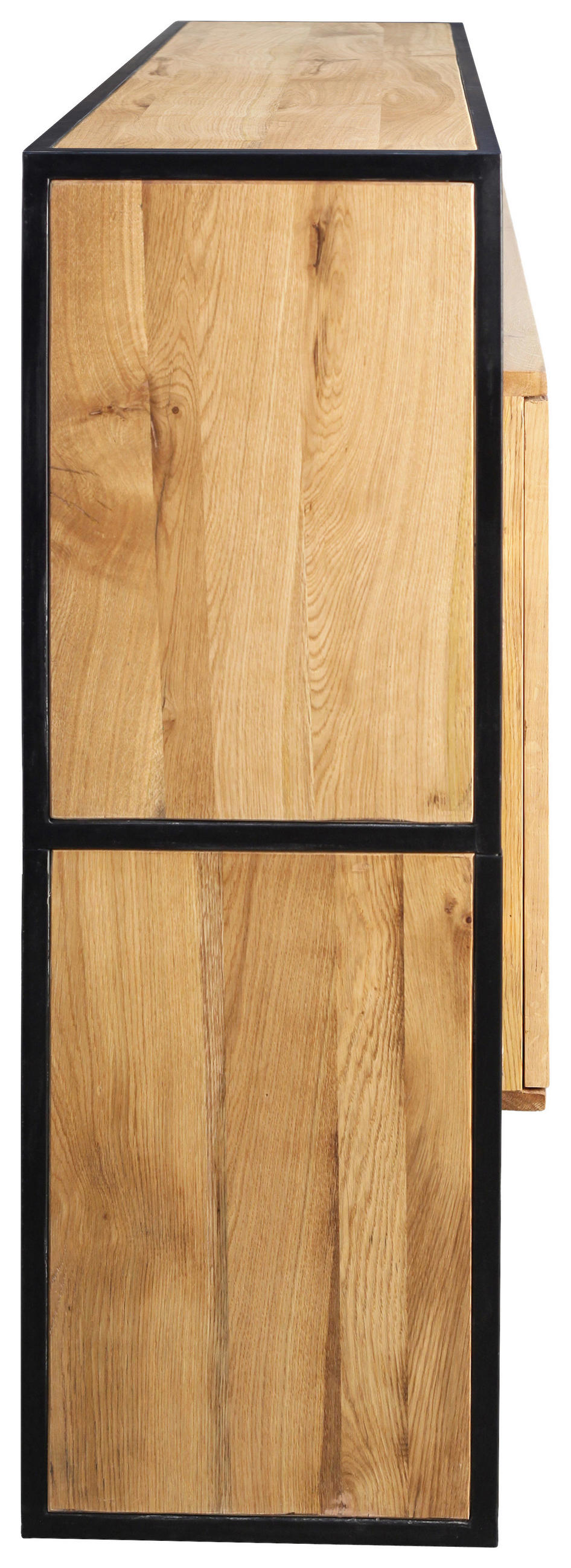 SIDEBOARD  175/100/35 cm  - Eichefarben/Schwarz, LIFESTYLE, Holz/Metall (175/100/35cm) - Landscape