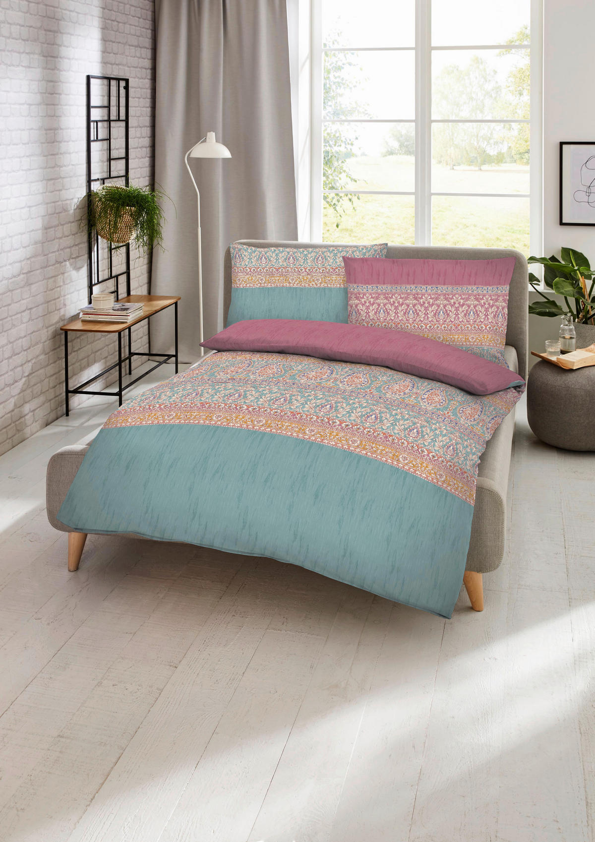 BETTWÄSCHE Primavera Makosatin 140/200 cm  - Multicolor, Design, Textil (140/200cm) - Kaeppel