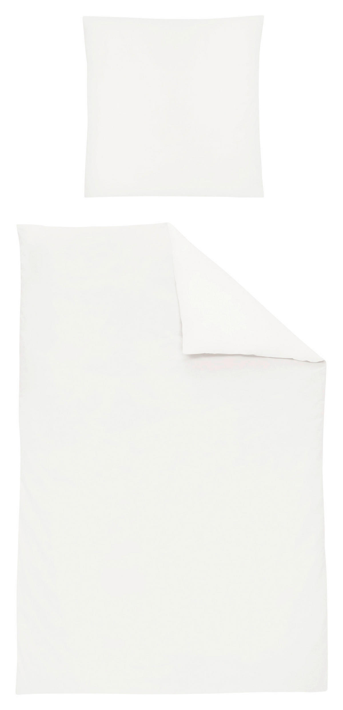 BETTWÄSCHE Makosatin 155/220 cm  - Weiß, KONVENTIONELL, Textil (155/220cm) - Irisette