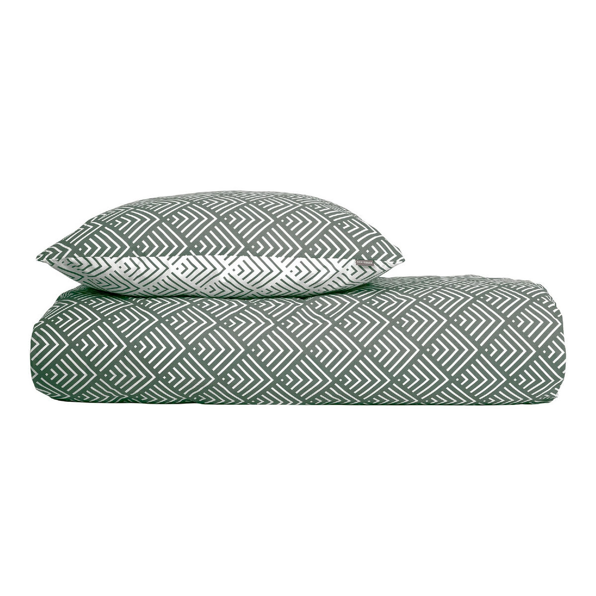BETTWÄSCHE MABEL Renforcé 155/220 cm  - Dunkelgrün, Basics, Textil (155/220cm)