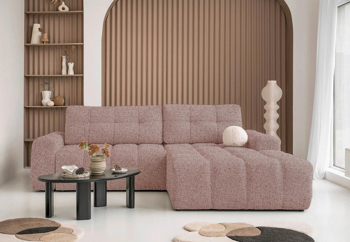 ECKSOFA  in Rot  268/184 cm  - Rot/Schwarz, Design, Kunststoff/Textil (268/184cm) - MID.YOU