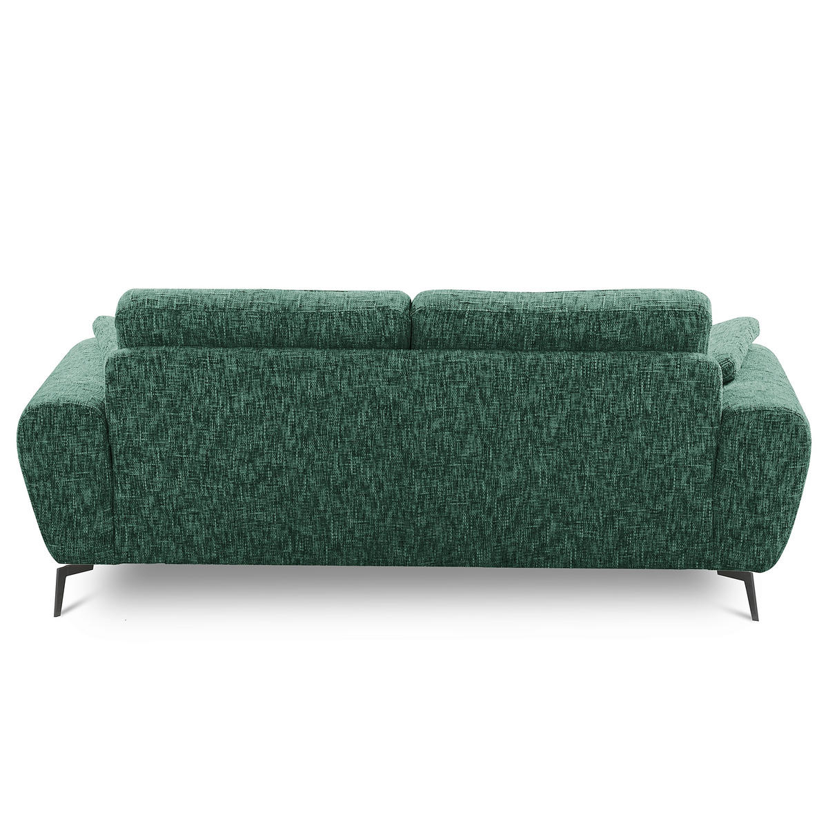 2-SITZER-SOFA Webstoff Grün  - Schwarz/Grün, Design, Textil/Metall (157/85/92cm) - Livetastic