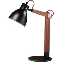 TISCHLEUCHTE 41/73 cm   - Walnussfarben/Schwarz, Design, Holz/Metall (41/73cm) - Fabas Luce