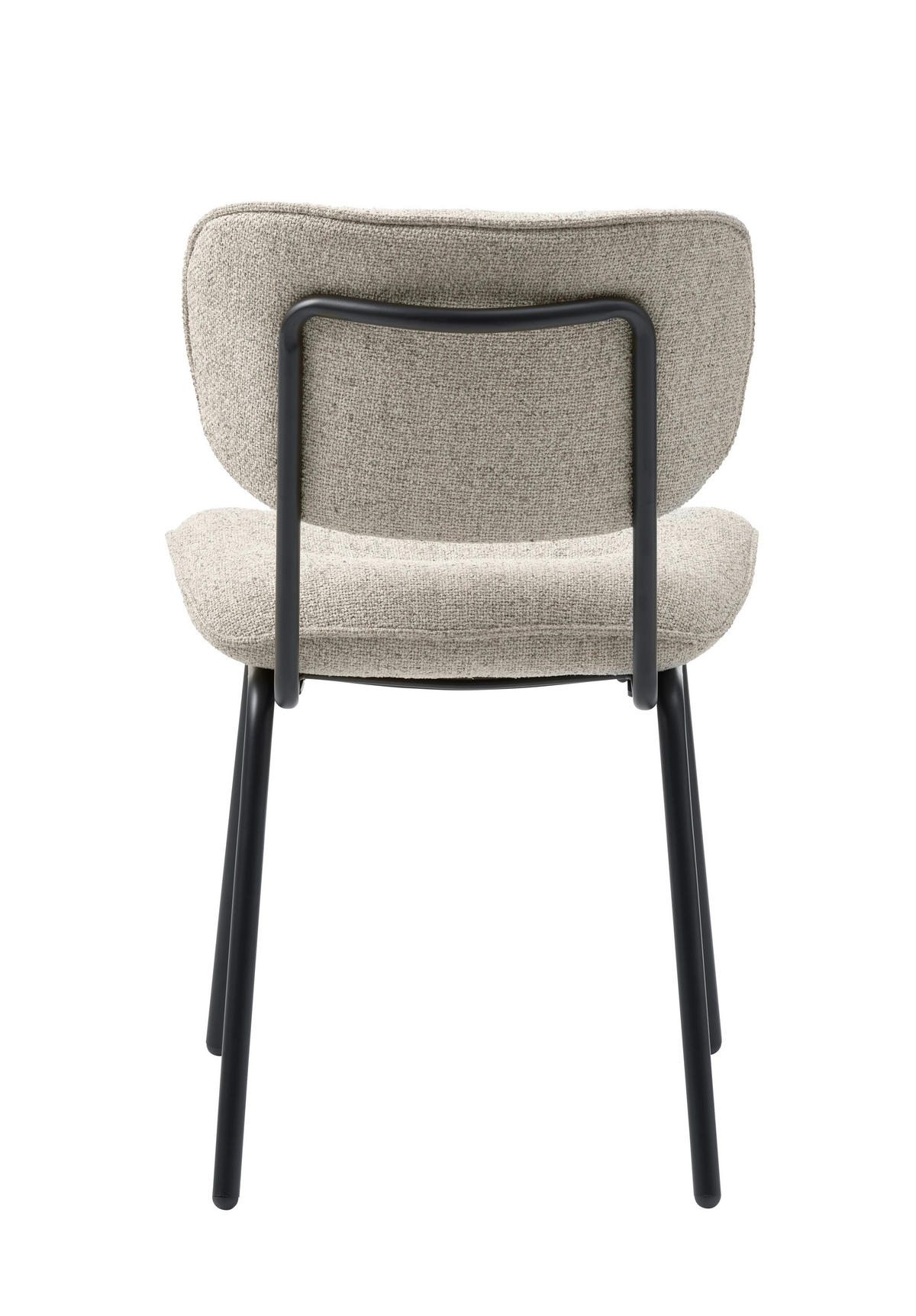 STUHL  in Bouclé Textil  - Creme/Schwarz, Design, Textil/Metall (50/98/50cm) - Carryhome