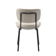 STUHL Bouclé Creme  - Creme/Schwarz, Design, Textil/Metall (50/98/50cm) - Carryhome