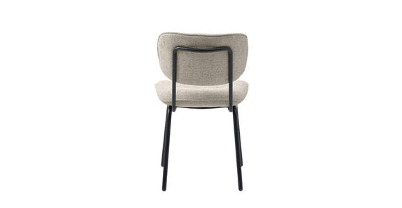 STUHL Bouclé Creme - Creme/Schwarz, Design, Textil/Metall (50/98/50cm) - Carryhome