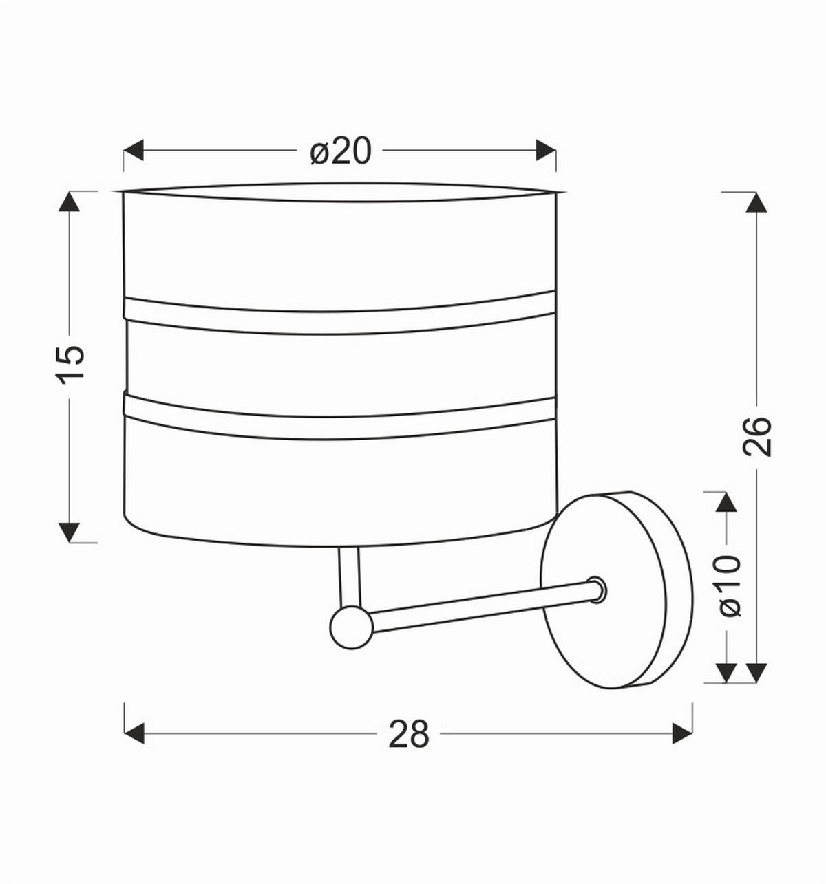 VÄGGLAMPA 26/28/20 cm   - svart, Design, metall (26/28/20cm)