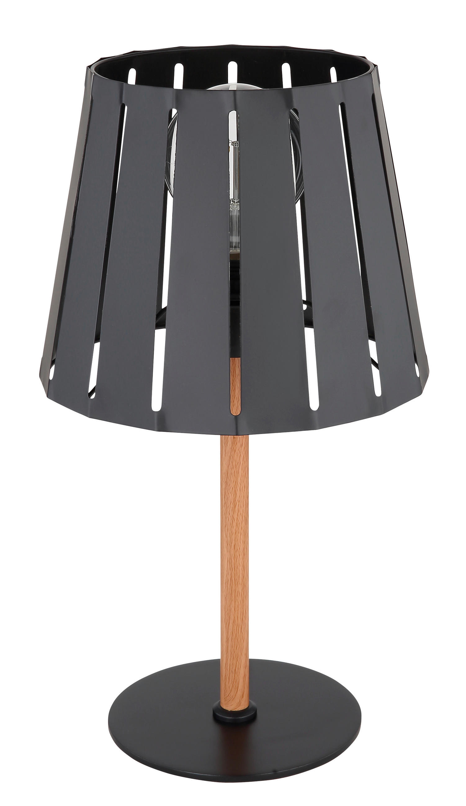 TISCHLEUCHTE 25/45 cm   - Schwarz, Design, Metall (25/45cm) - Globo