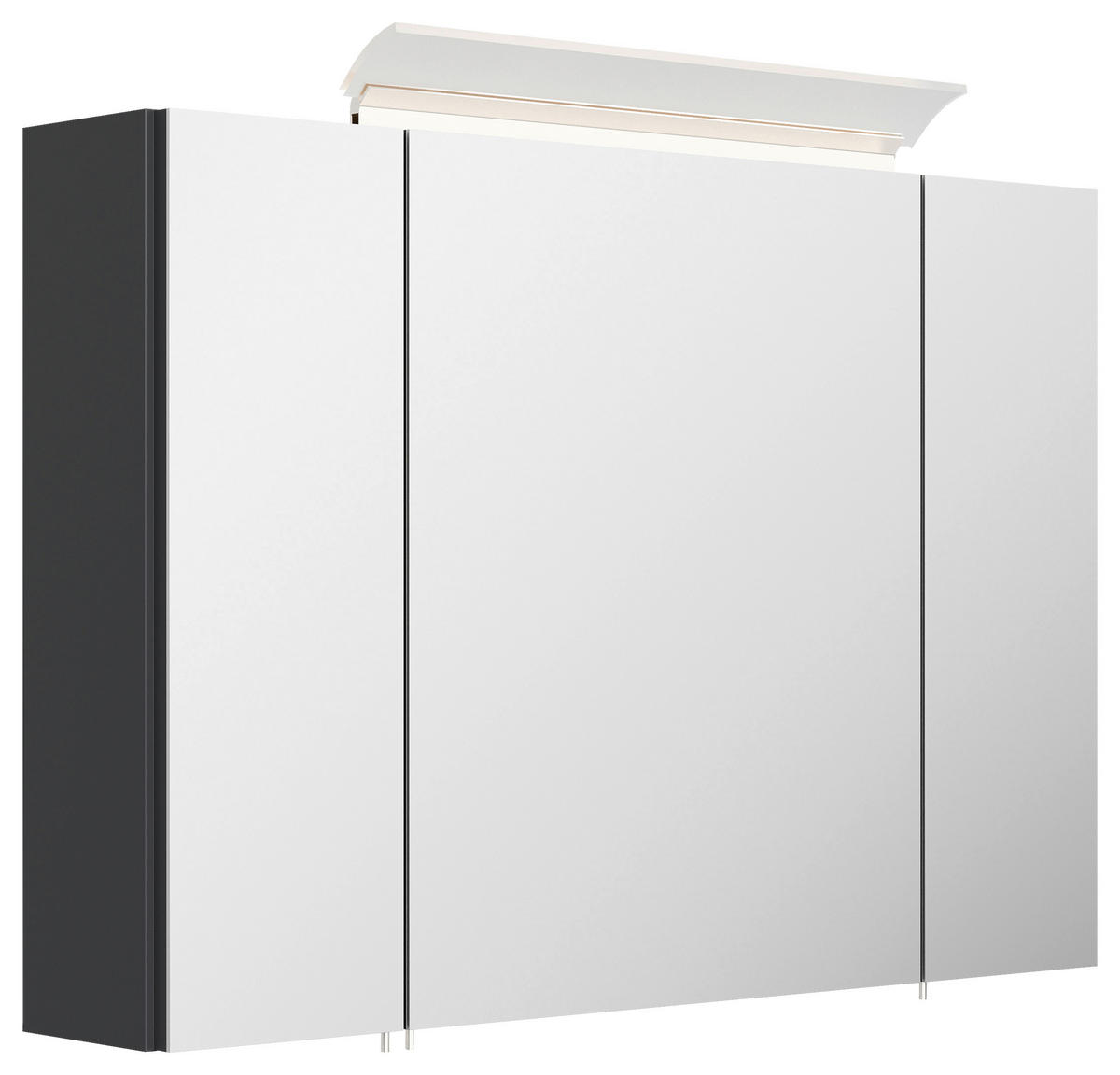 SPIEGELSCHRANK 90/62/17 cm  - Graphitfarben, MODERN, Glas/Holzwerkstoff (90/62/17cm) - MID.YOU