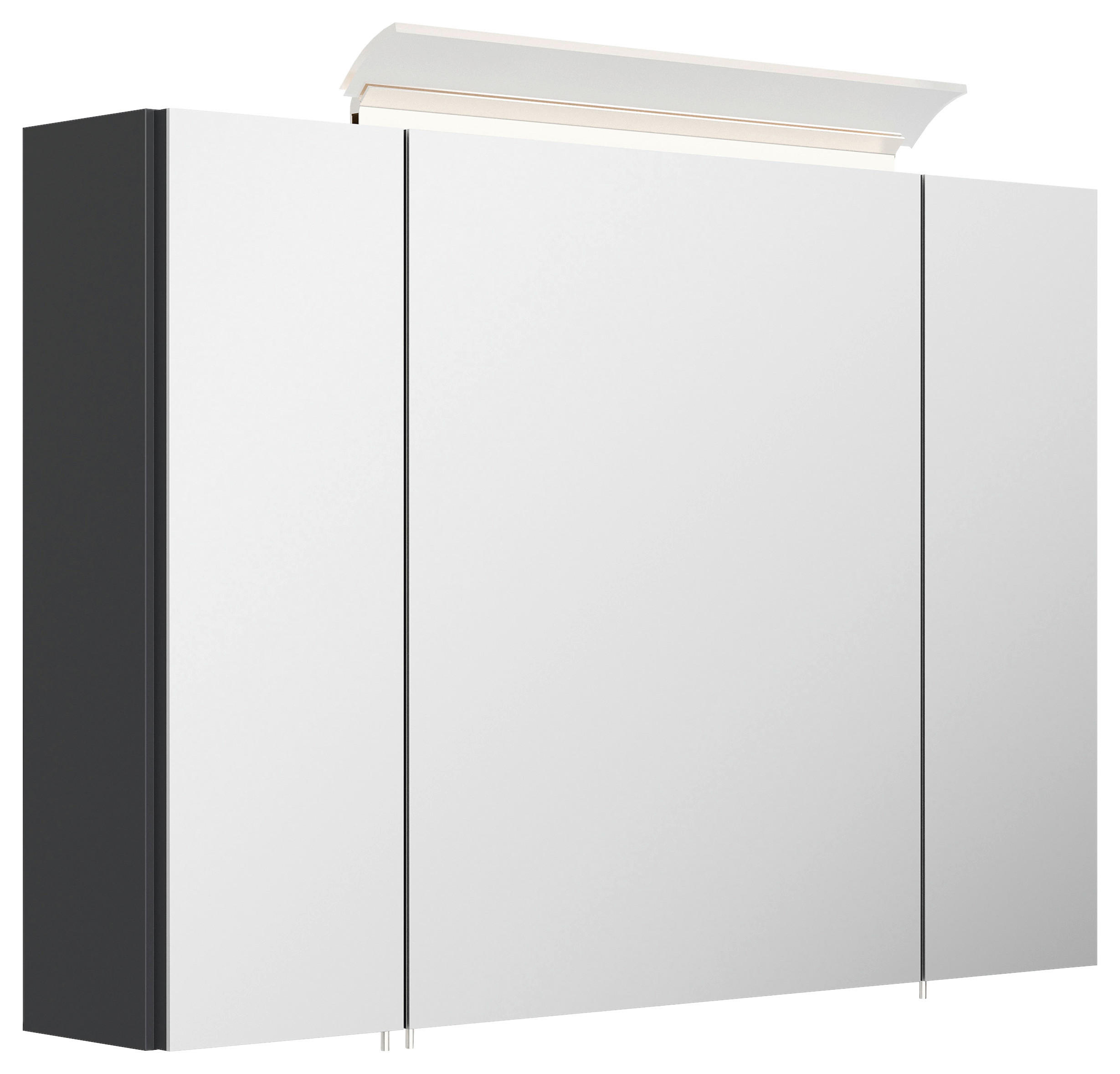 Spiegelschrank Graphitfarben B: 90 Cm