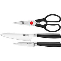 MESSERSET Crave 3-teilig  - Edelstahlfarben/Schwarz, Basics, Kunststoff/Metall - Zwilling