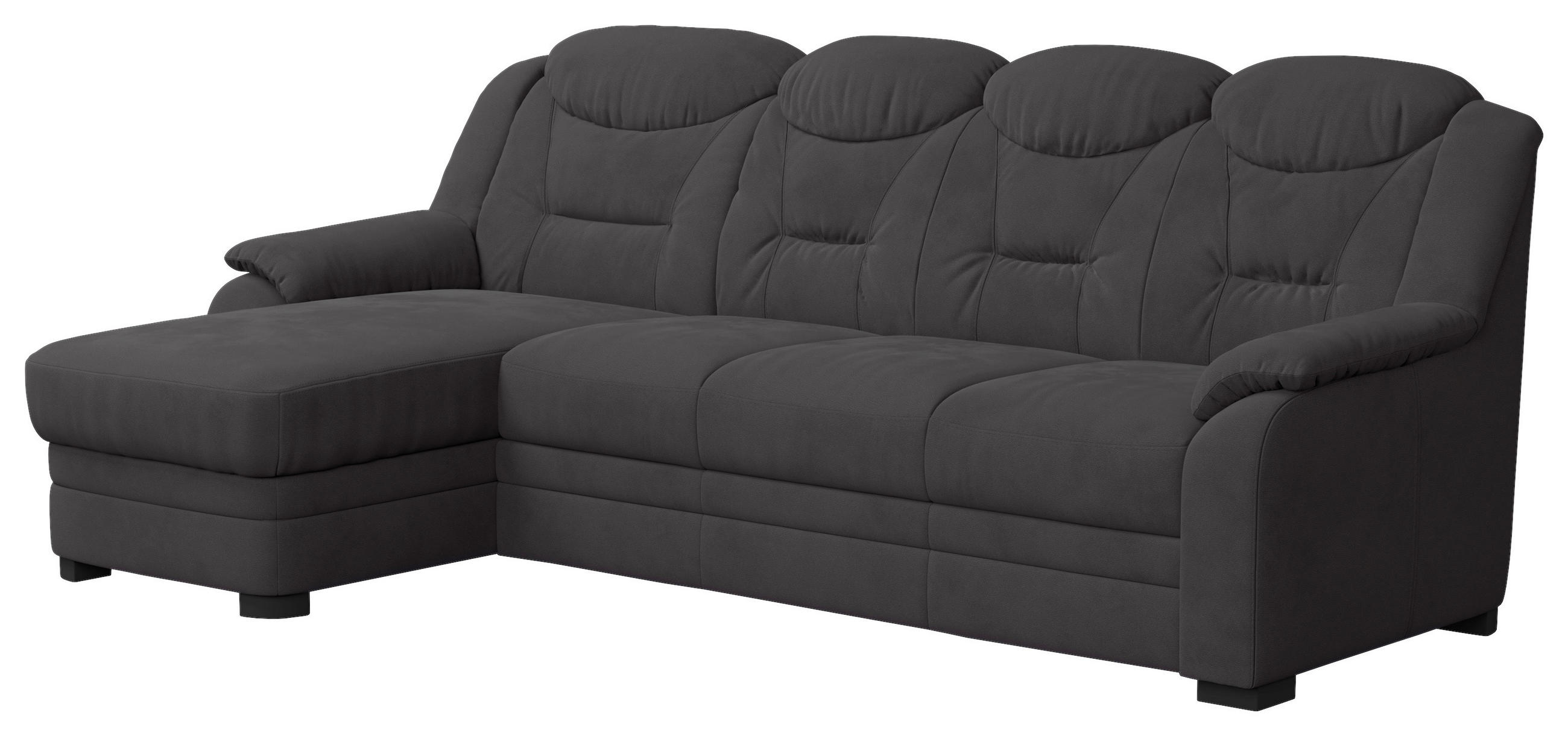 ECKSOFA in Mikrofaser Anthrazit  162/257 cm  - Anthrazit, Basics, Kunststoff/Textil (162/257cm) - MID.YOU