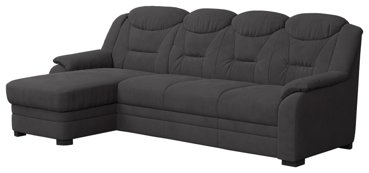 ECKSOFA Anthrazit Mikrofaser  - Anthrazit, Basics, Kunststoff/Textil (162/257cm) - MID.YOU