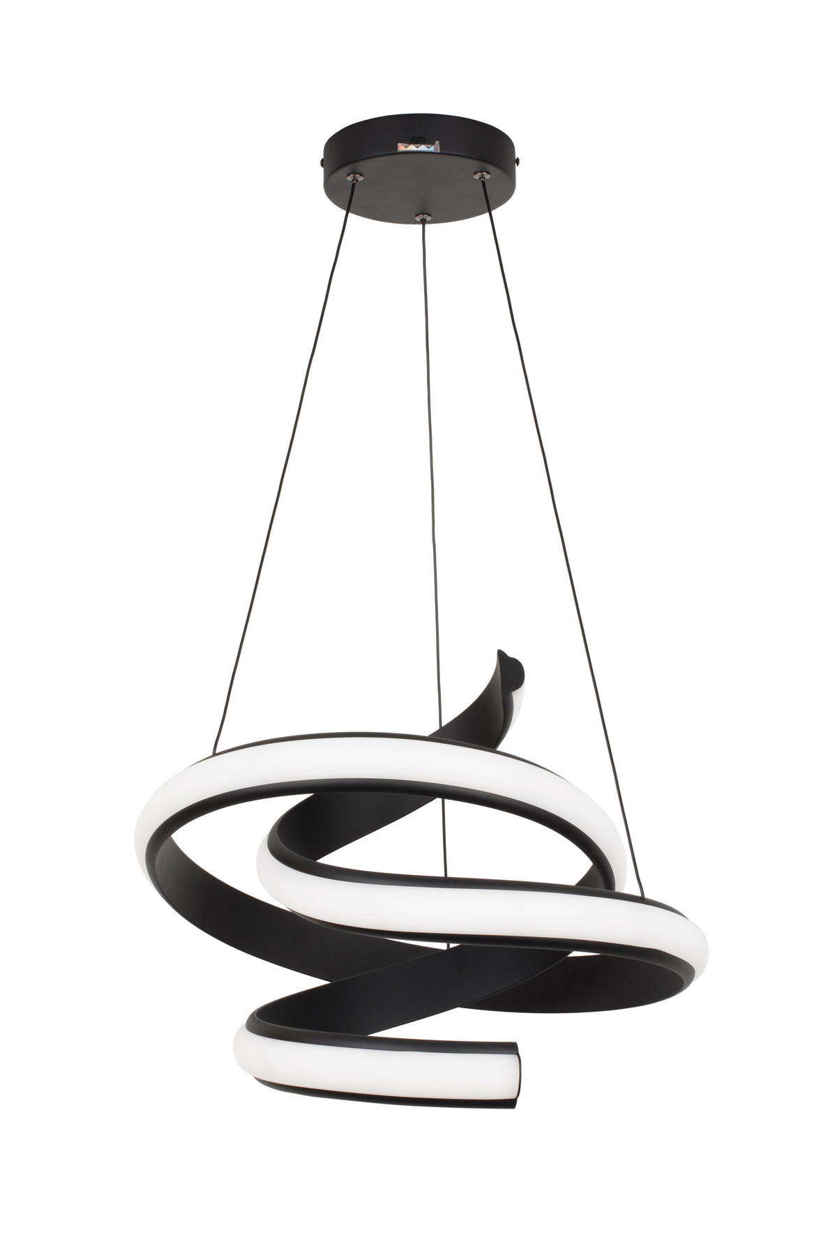 LED-HÄNGELEUCHTE Novska 50/150 cm  - Schwarz/Weiß, Design, Kunststoff/Metall (50/150cm) - Novel