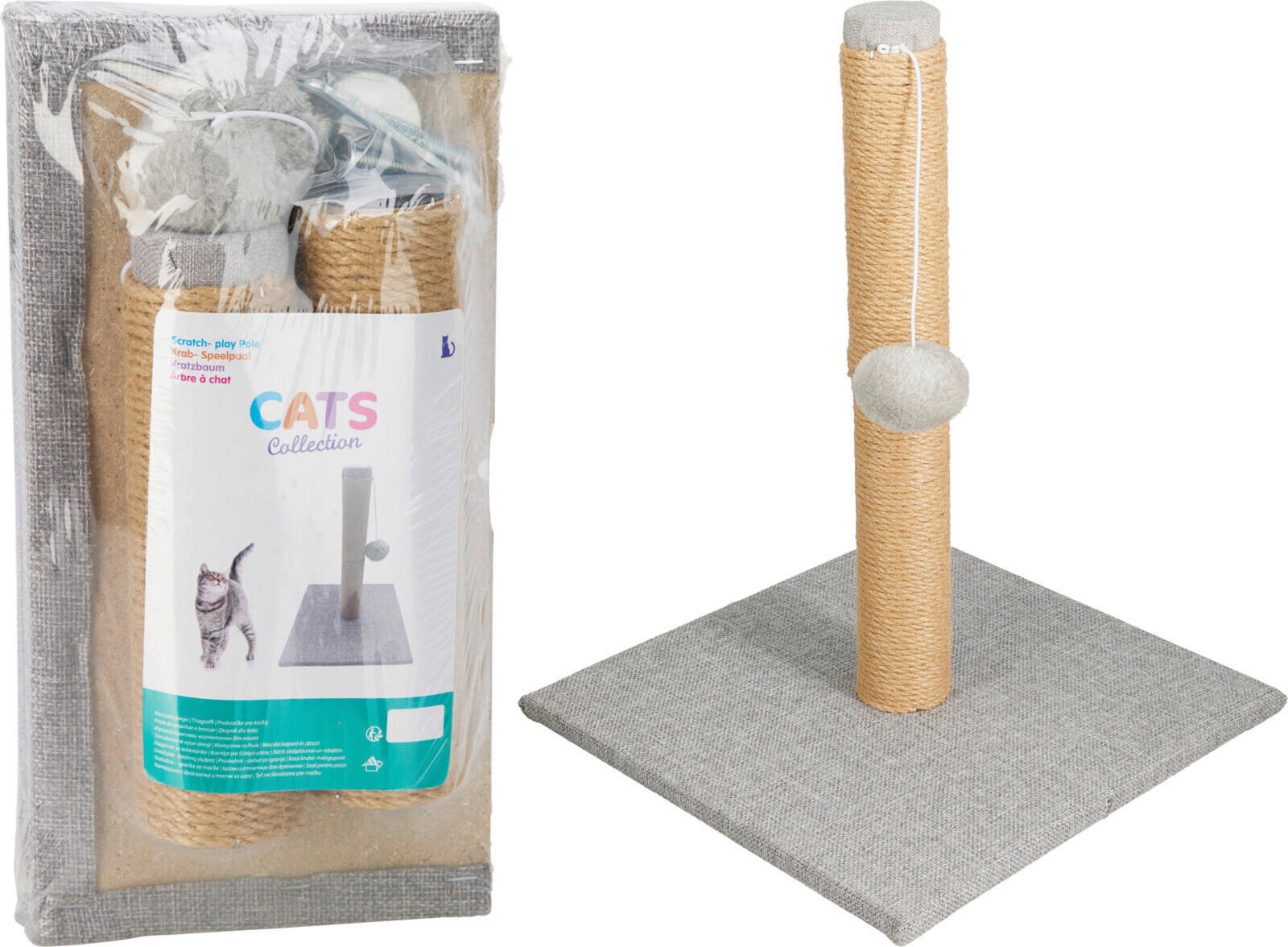 KRATZBAUM - Weiß/Cappuccino, Trend, Holz (30.5/15/8cm)