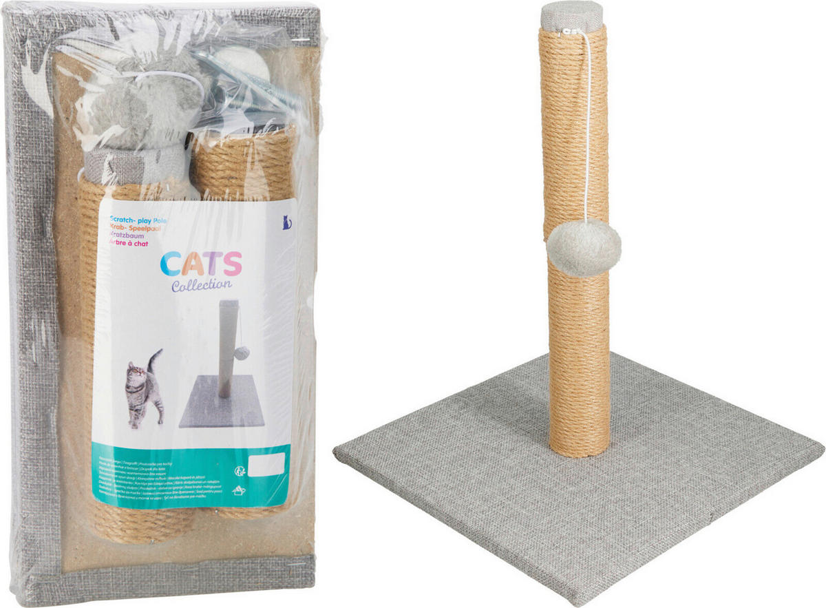 KRATZBAUM - Weiß/Cappuccino, Trend, Holz (30.5/15/8cm)