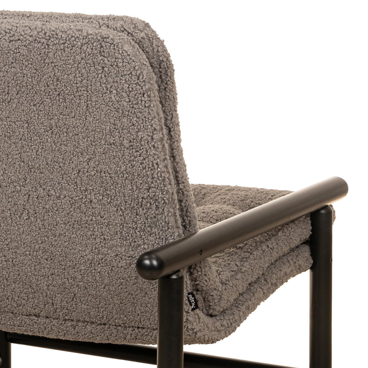 FÅTÖLJ i trä, metall, textil grå, svart  - svart/grå, Design, metall/trä (70/87/95cm) - Best Price