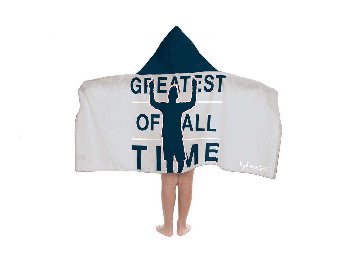 KAPUZENBADETUCH MESSI ALL TIME CREATEST 130/56 cm  - Dunkelblau/Grau, Basics, Textil (130/56cm)