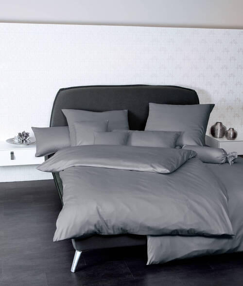 KOPFKISSENBEZUG Giacomo 40/60 cm  - Graphitfarben, Basics, Textil (40/60cm) - Janine