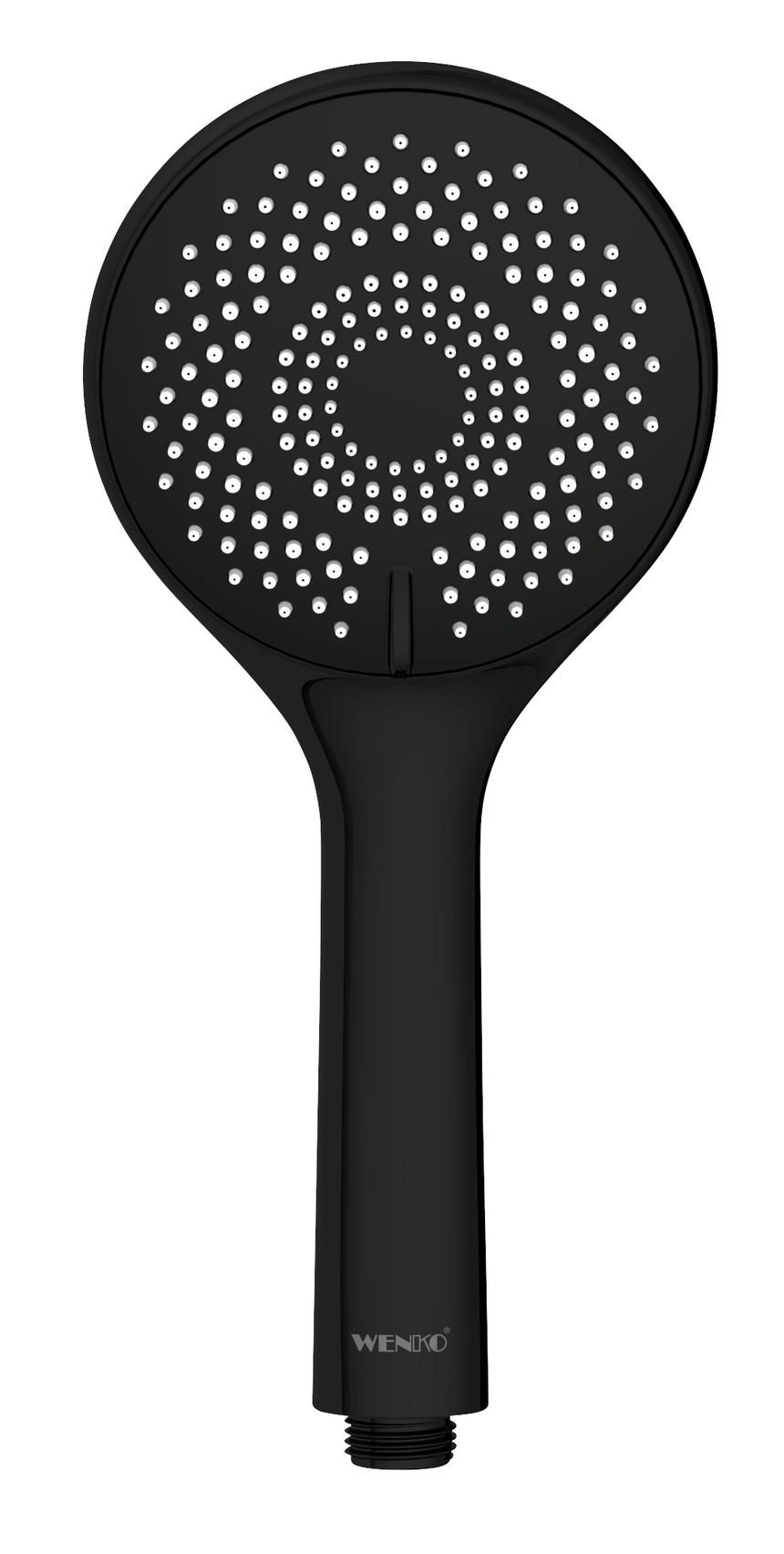 DUSCHKOPF   - Schwarz, Basics, Kunststoff (11cm) - Wenko