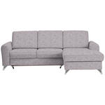 ECKSOFA Grau, Flieder Flachgewebe  - Silberfarben/Flieder, Design, Textil/Metall (244/167cm) - Cantus