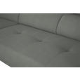 ECKSOFA in Feincord Hellgrau  205/280 cm  - Hellgrau/Schwarz, Design, Textil/Metall (205/280cm) - Xora