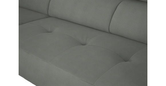 ECKSOFA in Feincord Hellgrau 205/280 cm - Hellgrau/Schwarz, Design, Textil/Metall (205/280cm) - Xora