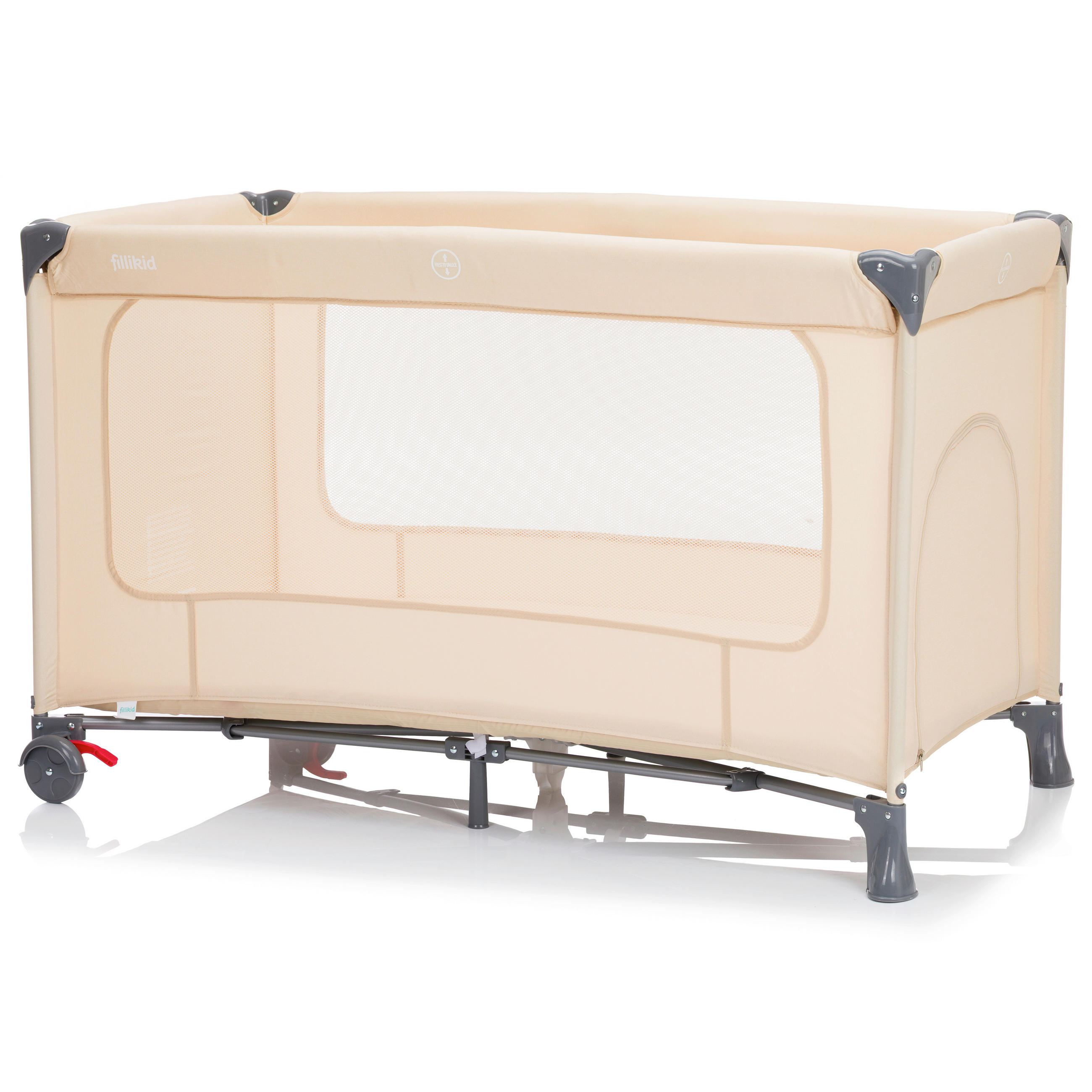 PRIJENOSNI KREVETIĆ  125/65/76 cm      - bež, Basics, metal/tekstil (125/65/76cm) - Fillikid