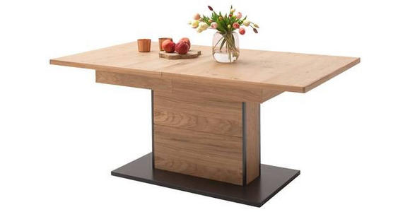ESSTISCH in Metall, Holzwerkstoff 180/100/77 cm - Eichefarben/Anthrazit, KONVENTIONELL, Holzwerkstoff/Metall (180/100/77cm) - Landscape