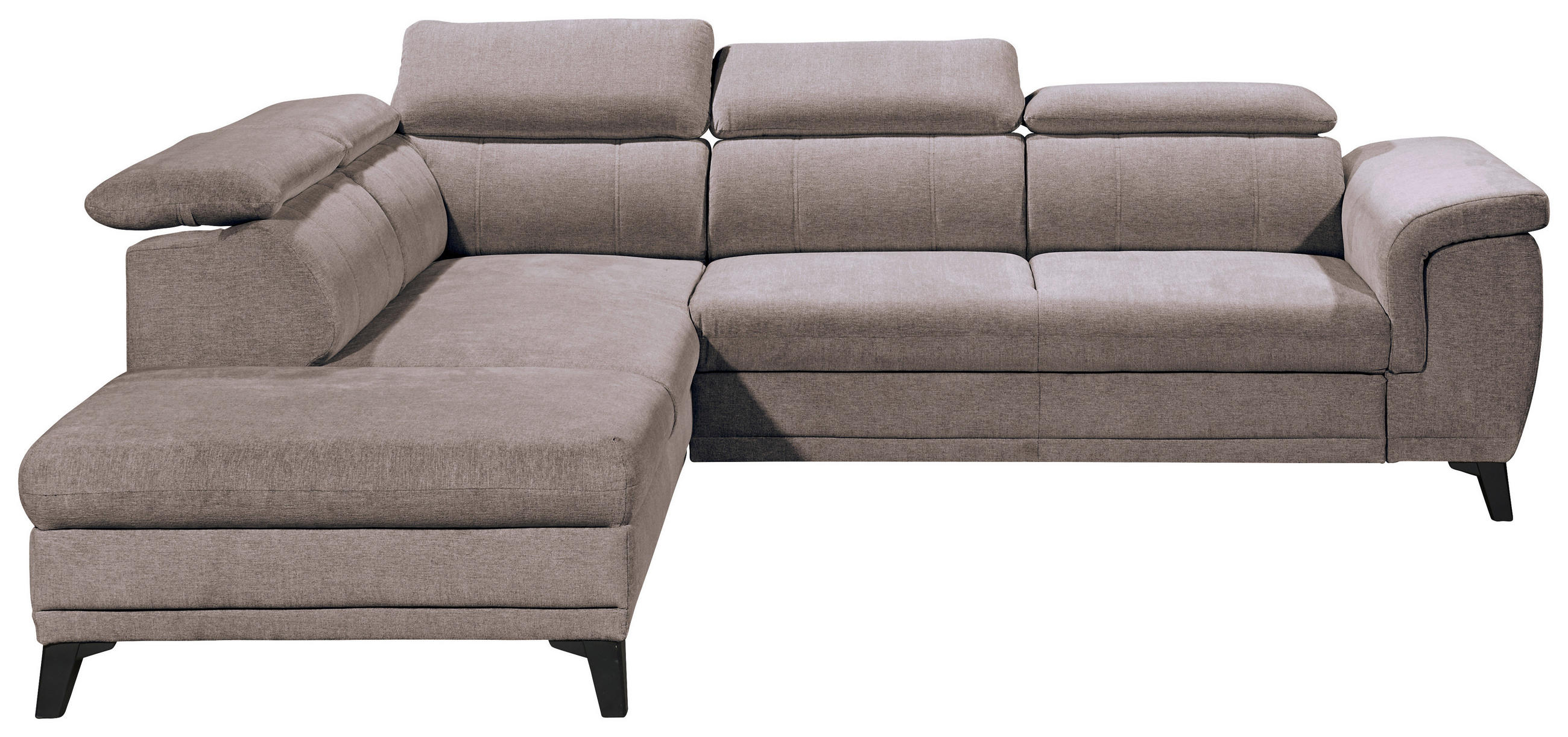 KUTNA GARNITURA tekstil  ružičasta   - ružičasta/crna, Konvencionalno, tekstil/plastika (231/274cm) - MID.YOU