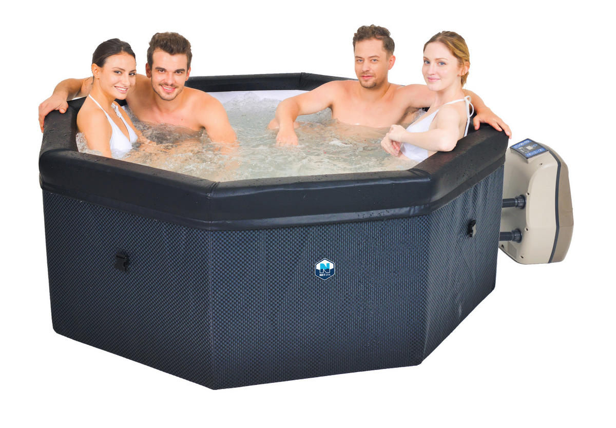 WHIRLPOOL NETSPA OCTOPUS  SP-OCT165B 193/73 cm  - Schwarz, Basics, Kunststoff/Metall (193/73cm) - Atrigo
