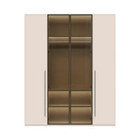 ORMAR SA KLASIČNIM VRATIMA  182/224/56 cm  - Dizajnerski, staklo/metal (182/224/56cm)