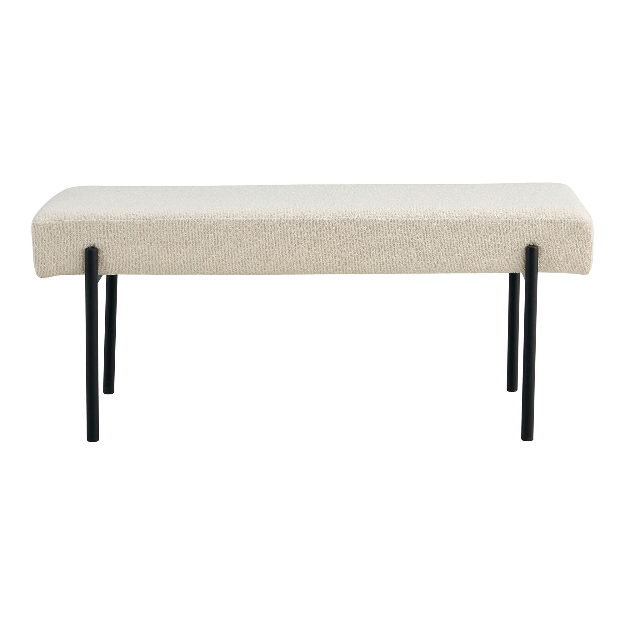 GARDEROBENBANK - Schwarz/Weiß, Design, Textil/Metall (100/42,5/36cm) - MID.YOU