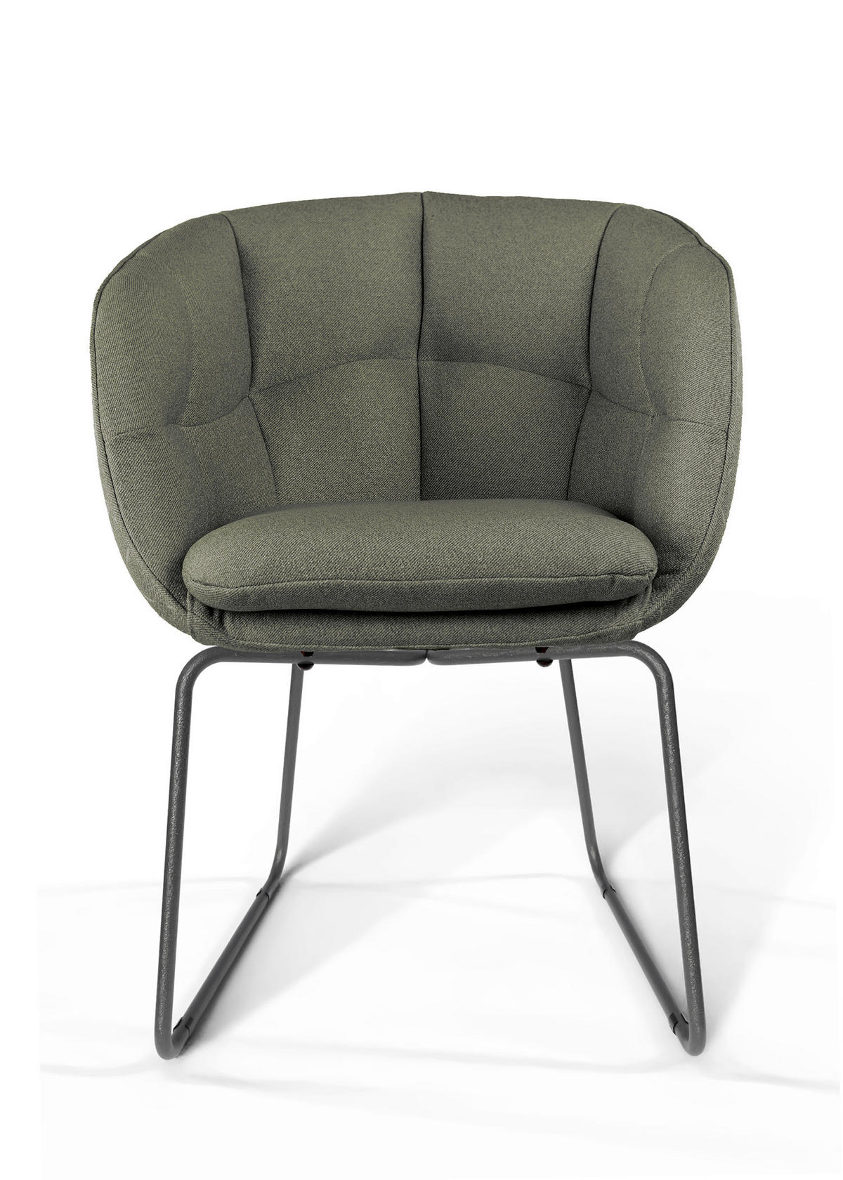 ARMLEHNSTUHL  Beinauswahl, Stoff-/Lederauswahl Jacquard  Olivgrün  - Schwarz/Olivgrün, Design, Textil/Metall (62/81/63cm) - Dieter Knoll