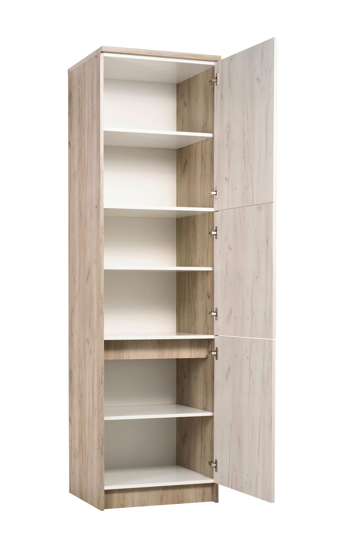 EDÉNYTÁROLÓ SZEKRÉNY - ezüsttölgy, Basics, faalapú anyag (60/217/58cm) - Carryhome