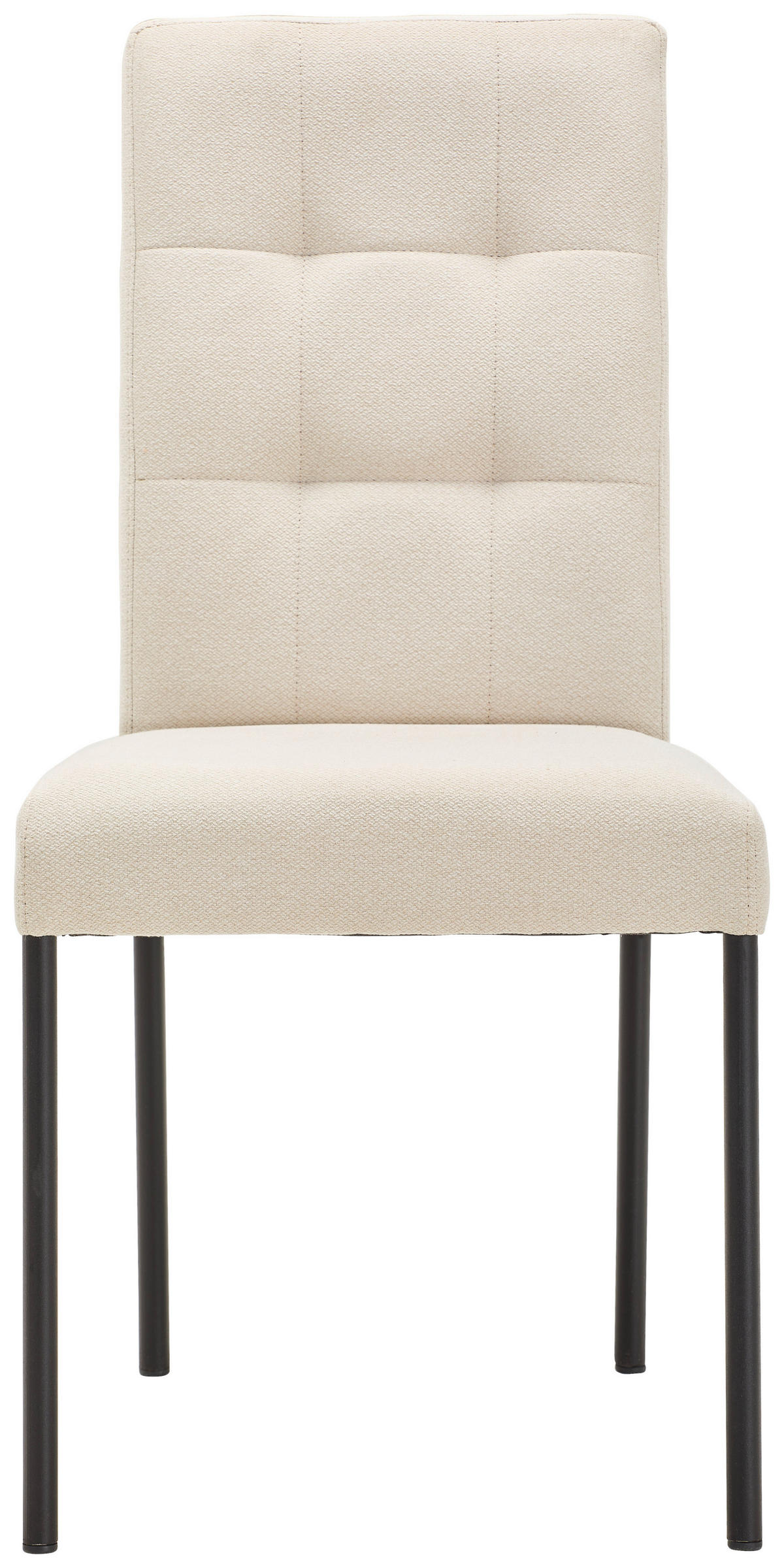 STUHL Webstoff Schwarz, Beige  - Beige/Schwarz, Design, Textil/Metall (46/91/61cm) - home24
