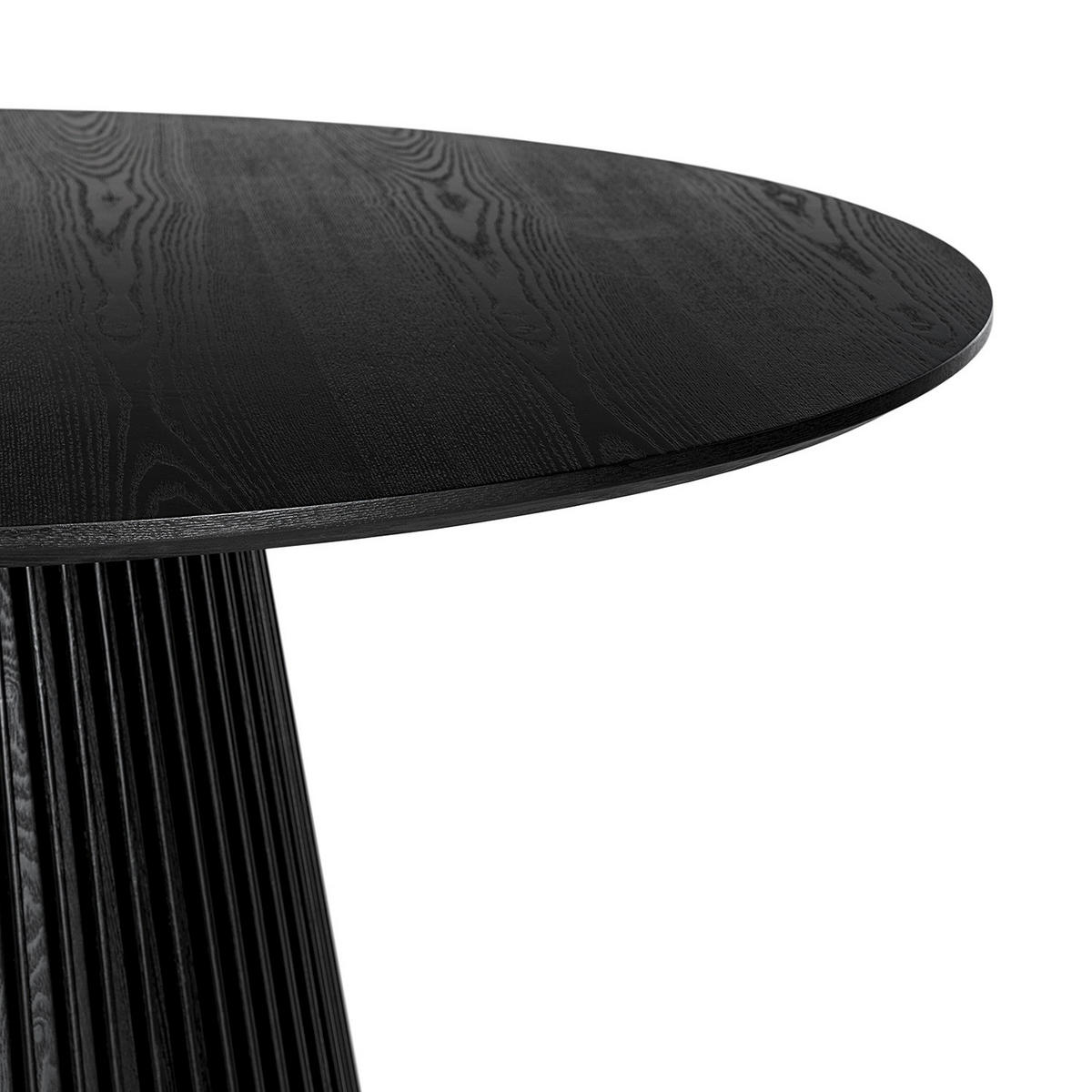 MATBORD i trä, trämaterial 140/140/75 cm   - svart, Modern, trämaterial/trä (140/140/75cm) - home24