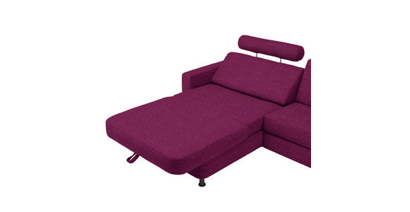 ECKSOFA in Webstoff Lila  - Lila/Schwarz, Design, Kunststoff/Textil (165/257cm) - Xora