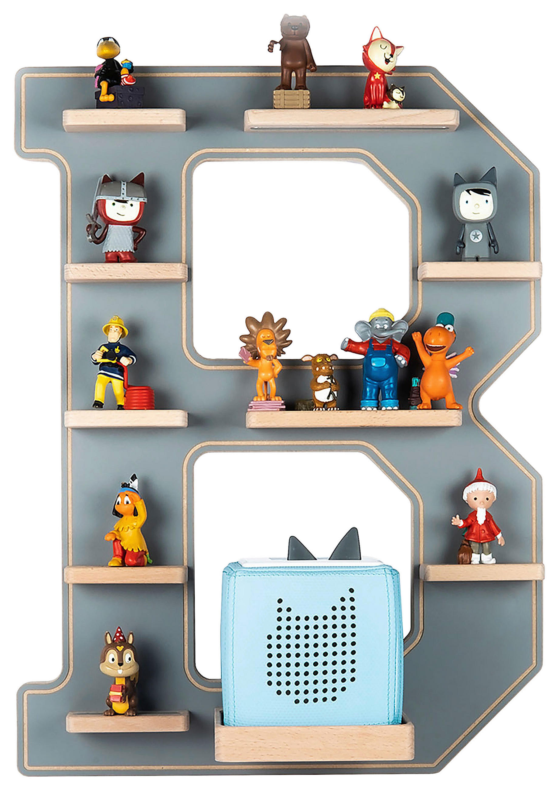 KINDERREGAL  - Grau, Modern, Holzwerkstoff (41/54/19cm) - MID.YOU